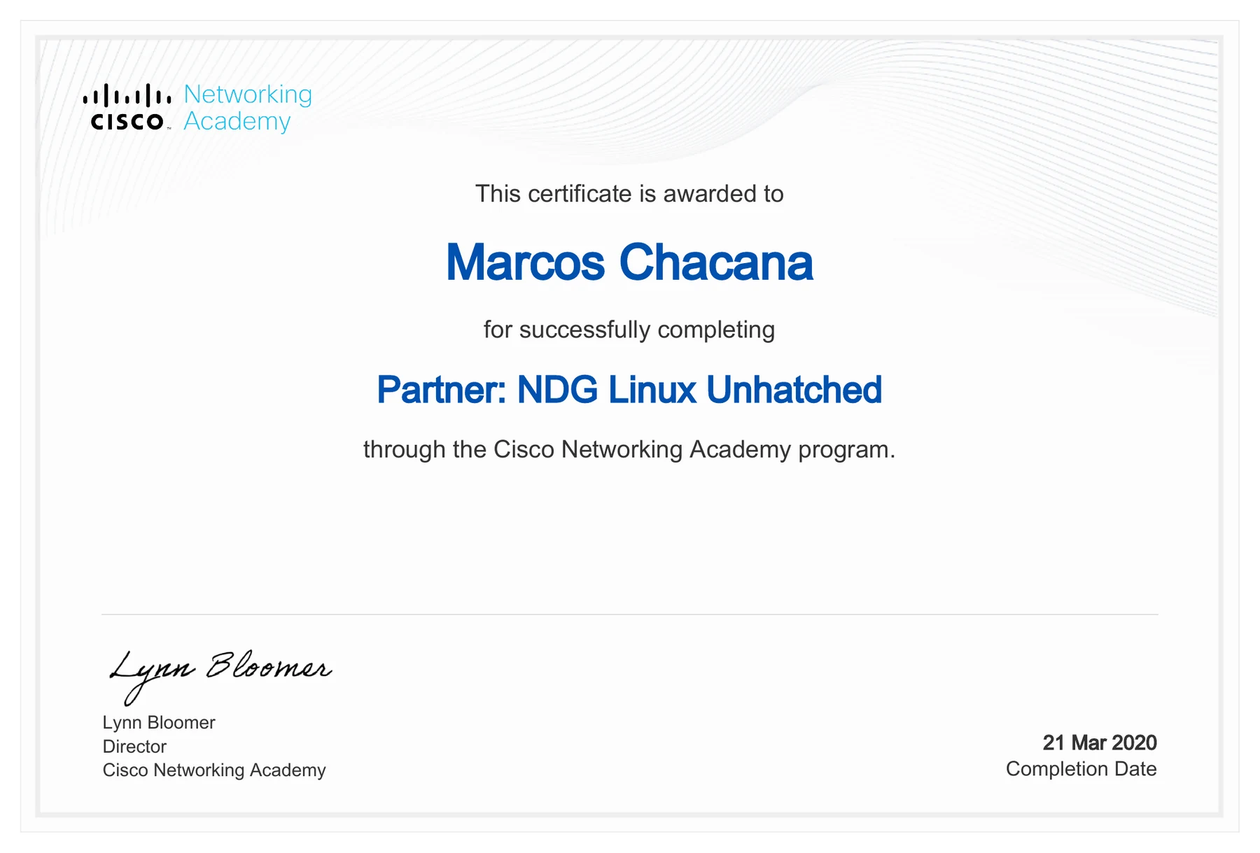 Cisco NDG Linux Unhatched